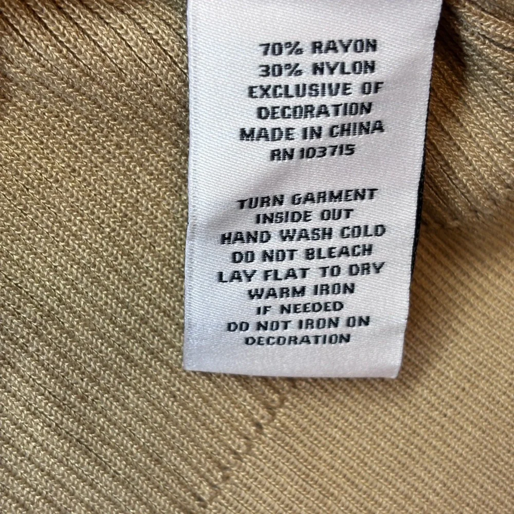 Nanette Nanette Lepore  Large New Ribbed Knit Crochet‎ Sleeve Top Shirt Women's - Picture 11 of 11